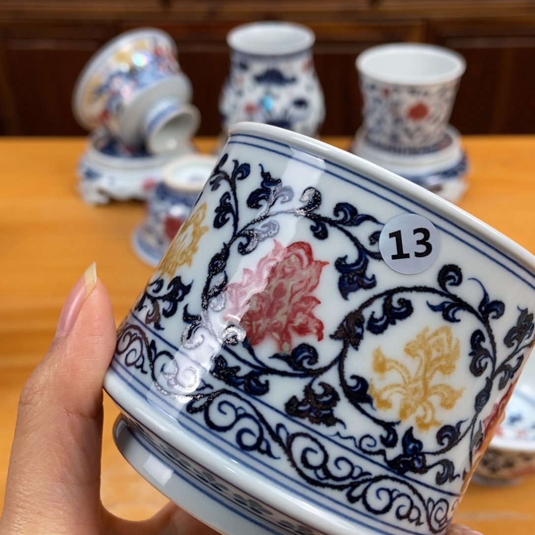 手绘现代茶具非古董