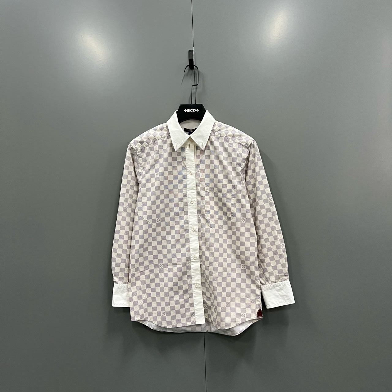 95新 LouisVuitton/路易威登 （jp）313棋盘格休闲衬衫 34码