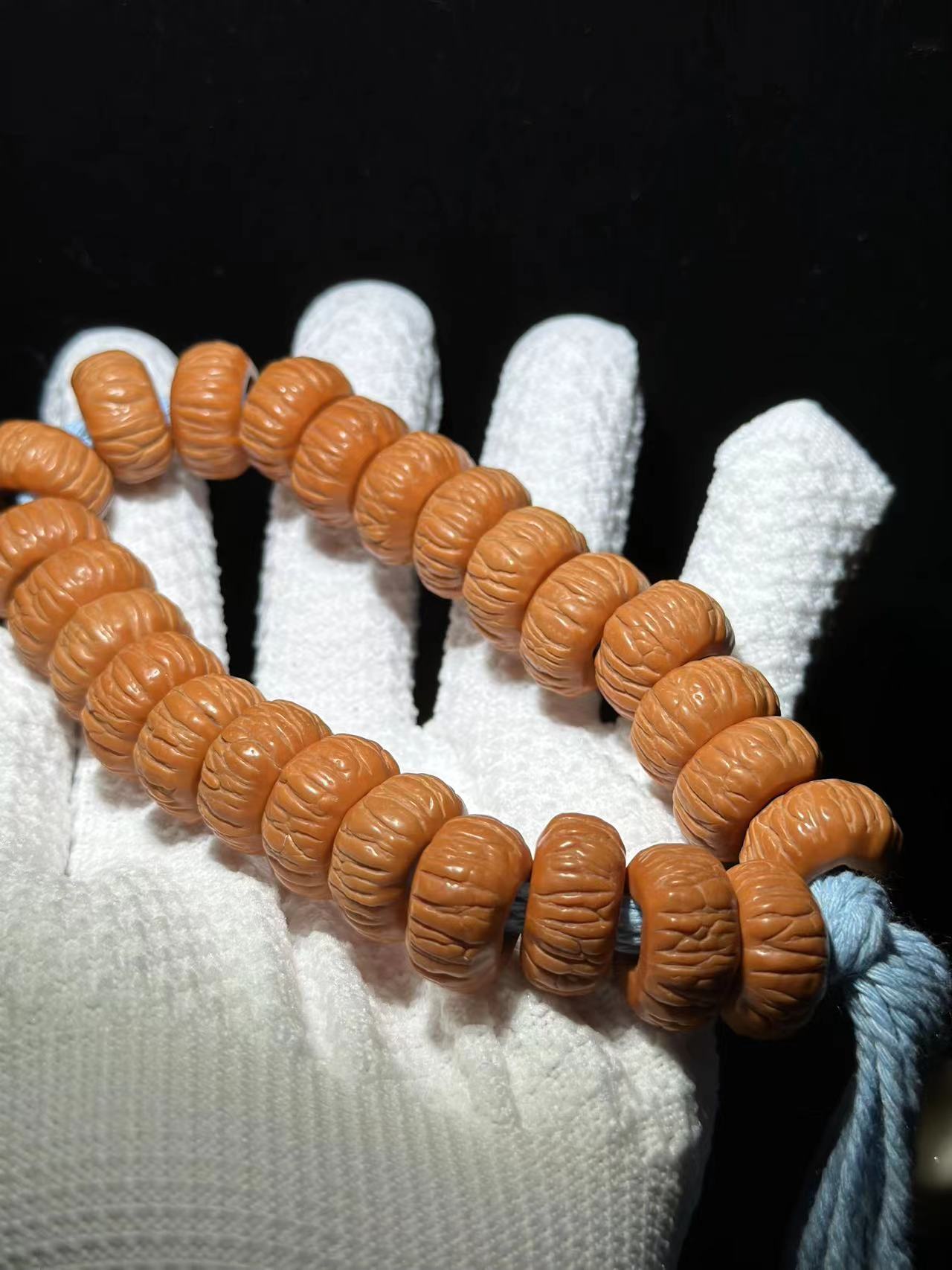 【甜甜圈手持】全品无暇大尺寸猴头核桃雕刻河南原产地原色手串手持