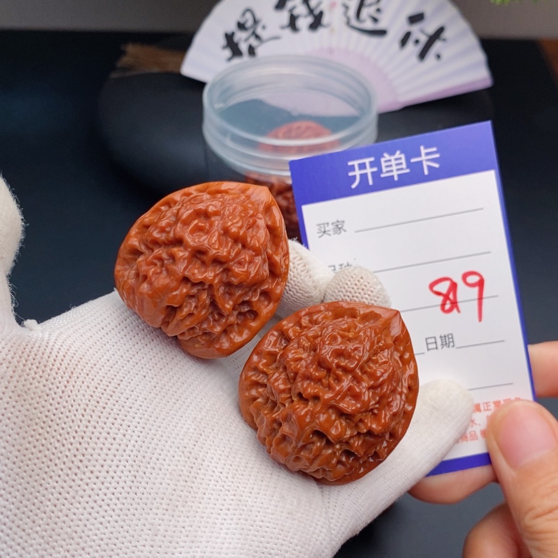 文玩核桃把件38官帽819