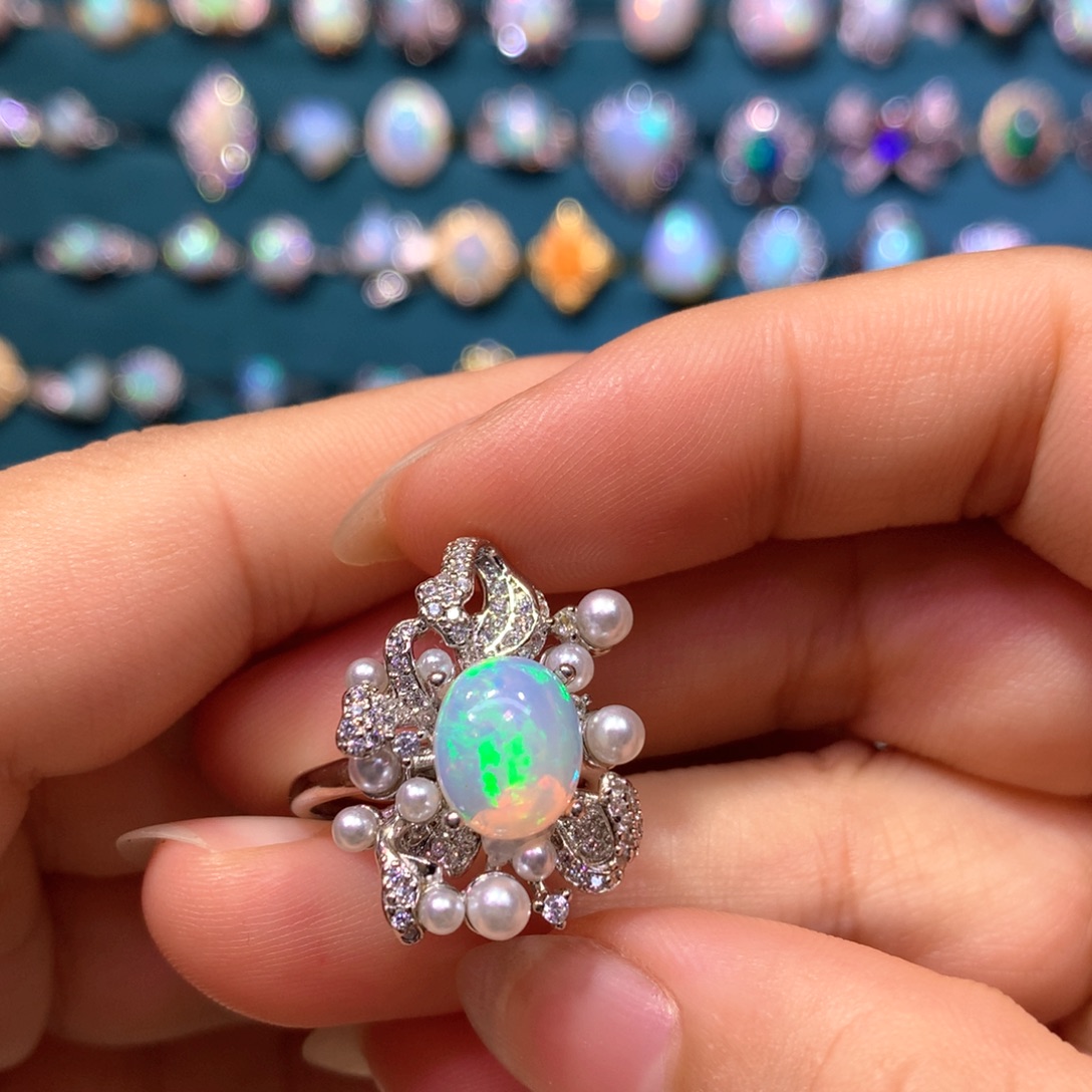 欧泊银S925镶嵌戒指款