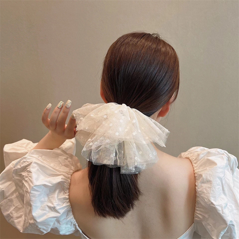 MONA同款！超大号大肠圈~网纱公主范优雅气质头花头绳发圈发饰女