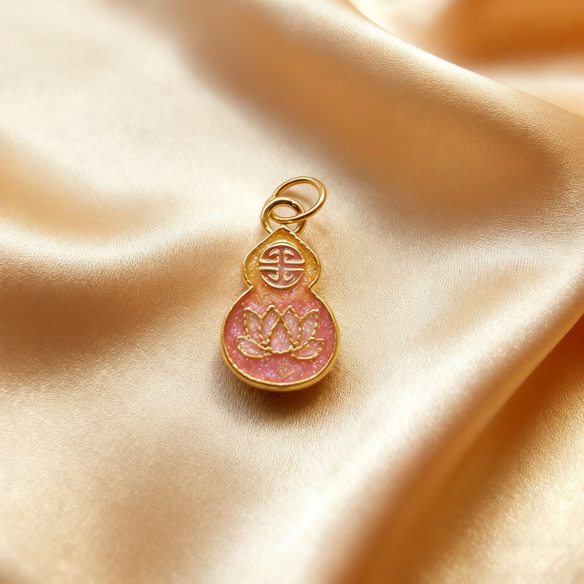 【黄金】足金999莲花葫芦素金 圆环 5D工艺CY196