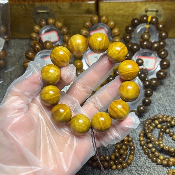 春***东手串/手链楠木（金丝楠）枯木老料水波2.0