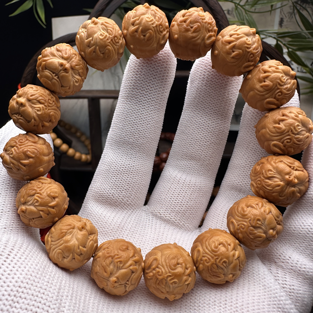 核堂出品-【狗王 】聚宝盆精工满雕16mm