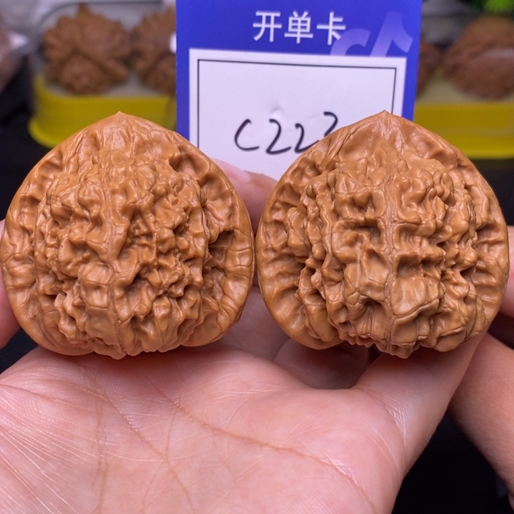 文玩核桃把件46官帽c223