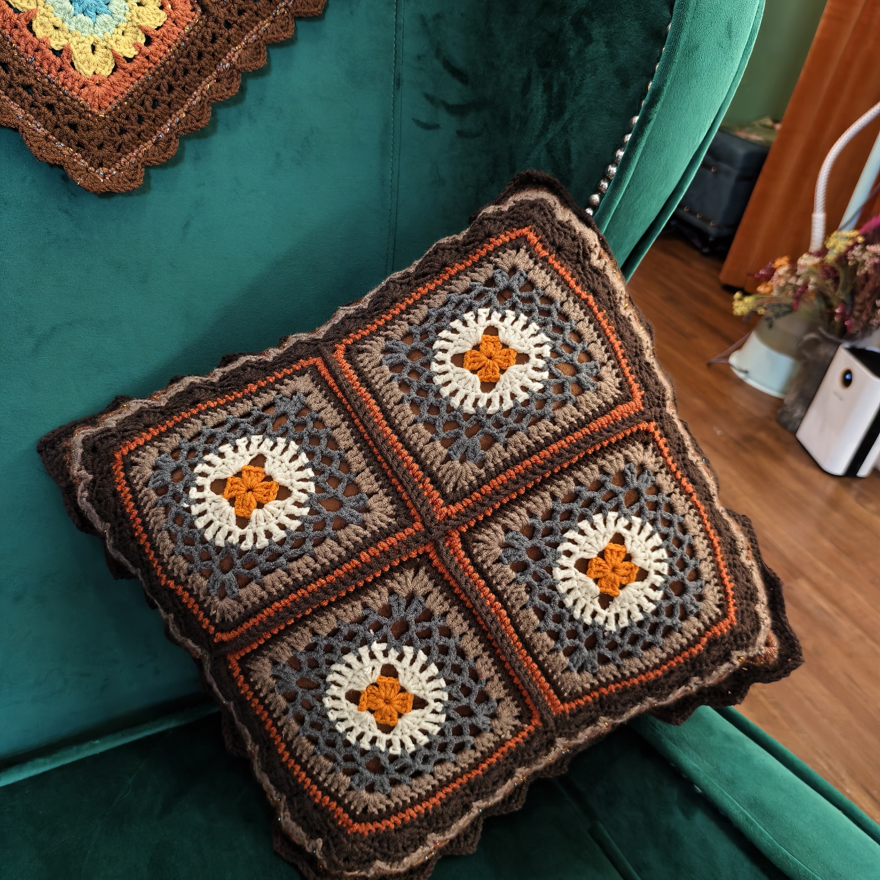 手工原创设计，抱枕靠枕，尺寸45cmx45cm，配500克棉芯