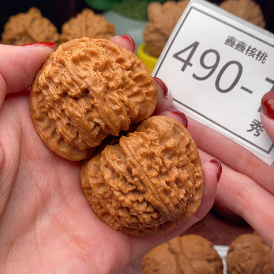 文玩核桃把件白狮44