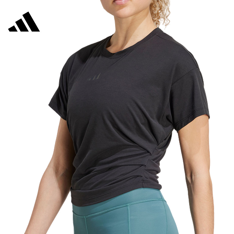 adidas阿迪达斯【西】女子运动休闲短袖T恤JX1190
