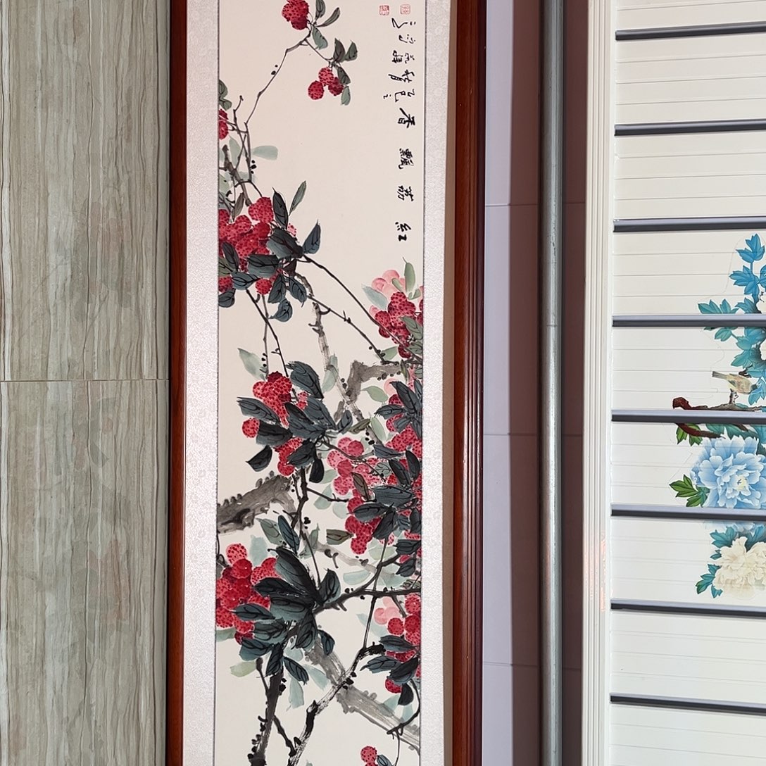 国画书画作品带框163×48