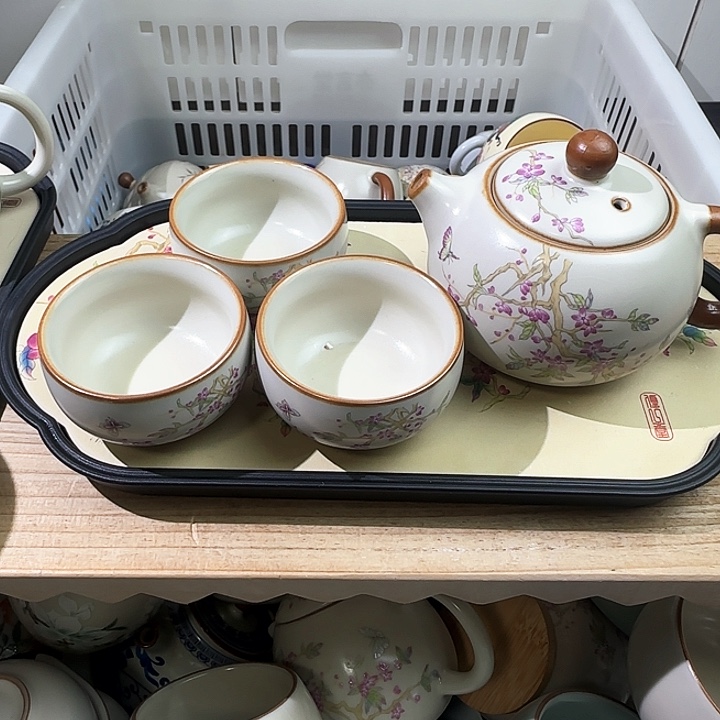 紫藤西施一壶三杯带茶盘