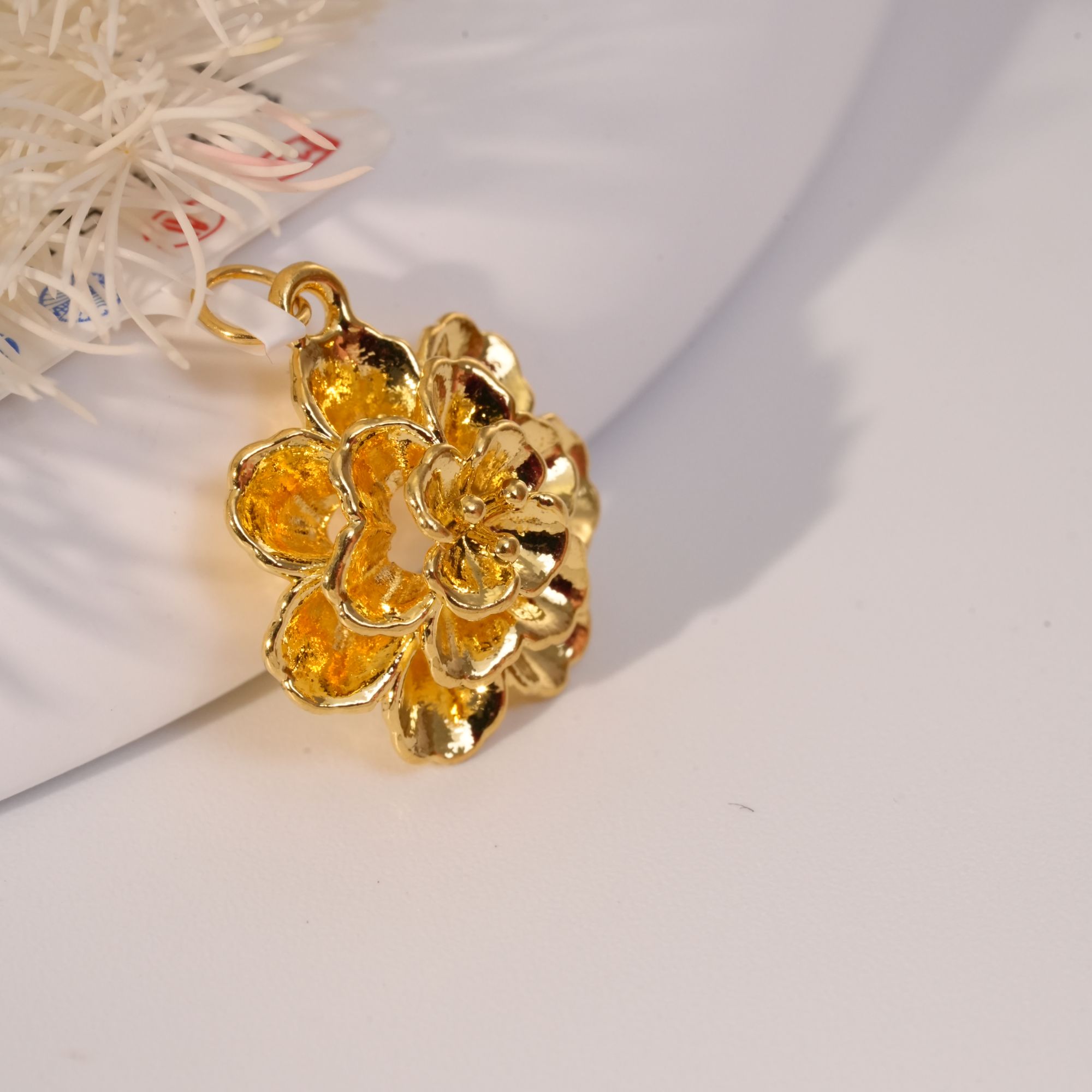 【小辛专属】足金999莲花吊坠黄金男女挂坠送礼物 0.46 GP367