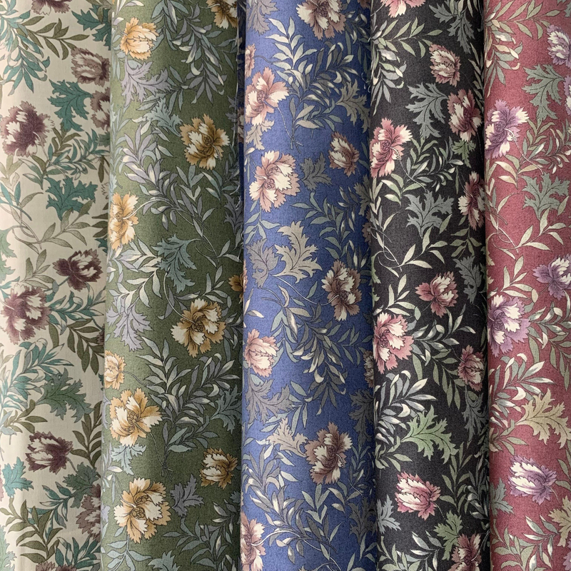 【国内现货】COSMO 复古小花平纹棉面料手工diy服装包袋布料半米