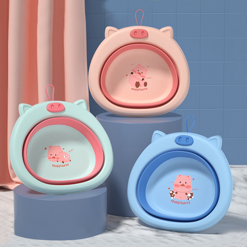 新生折叠盆三件套洗脸盆儿童宝宝婴儿洗屁股小盆子个装3