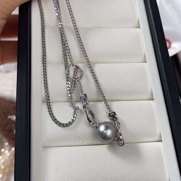 银S925镶嵌海水珍珠颈饰