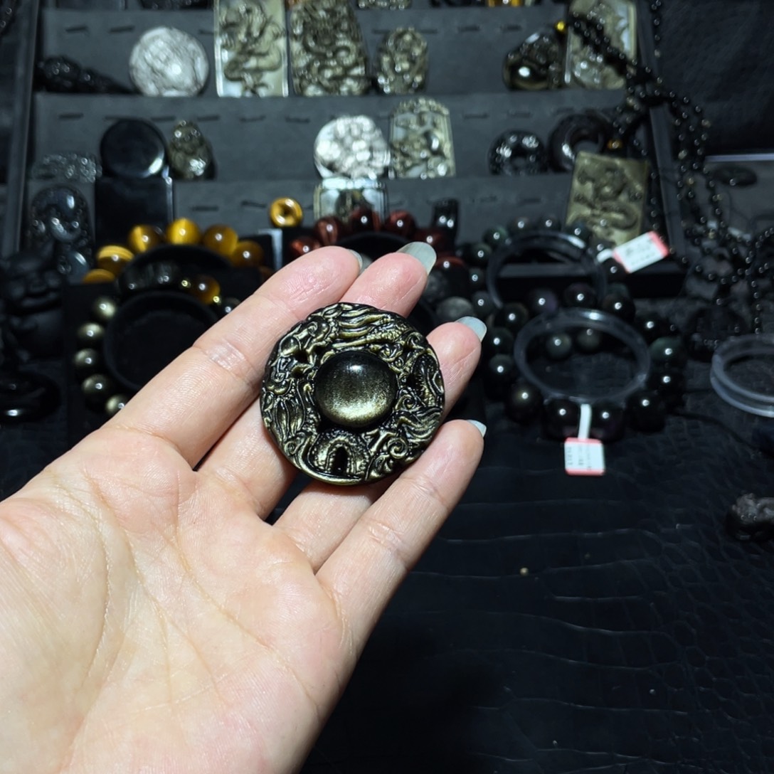 黑曜岩珠宝奇石未镶嵌越*