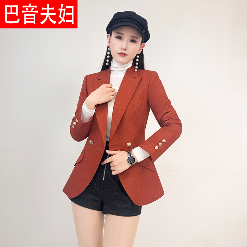 【巴音夫妇专属】新款修身西装女气质百搭显瘦款小个子短款外套秋季