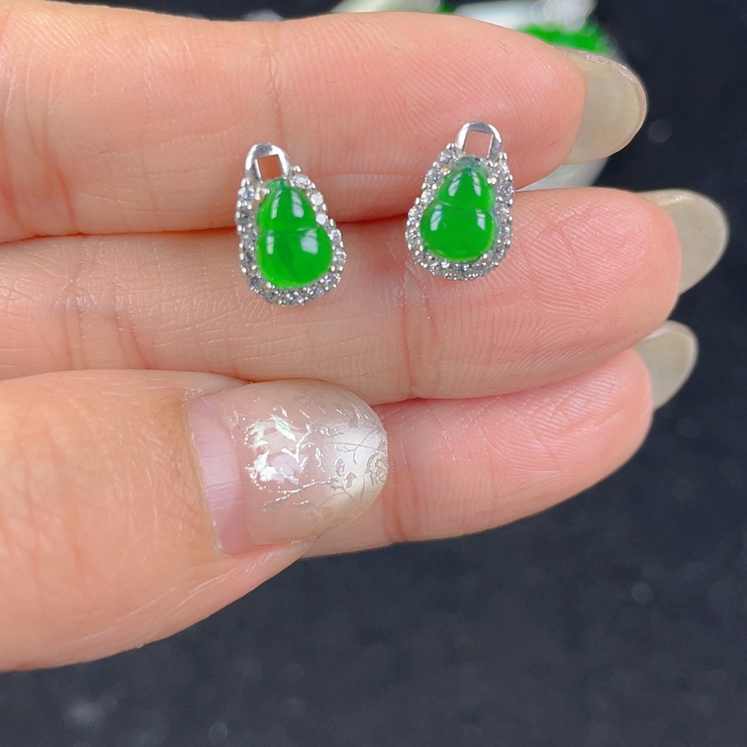 翡翠吊坠(不含链)银S925镶嵌