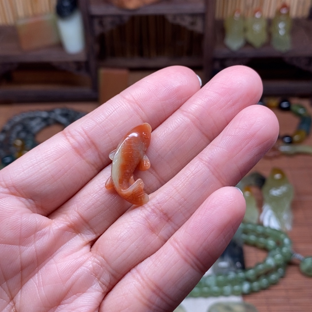 云***✿蛇纹石玉未镶嵌挂件