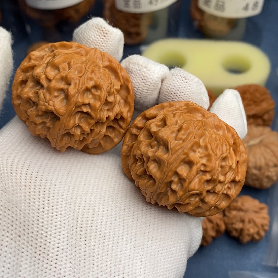 文玩核桃把件苹果园有磕