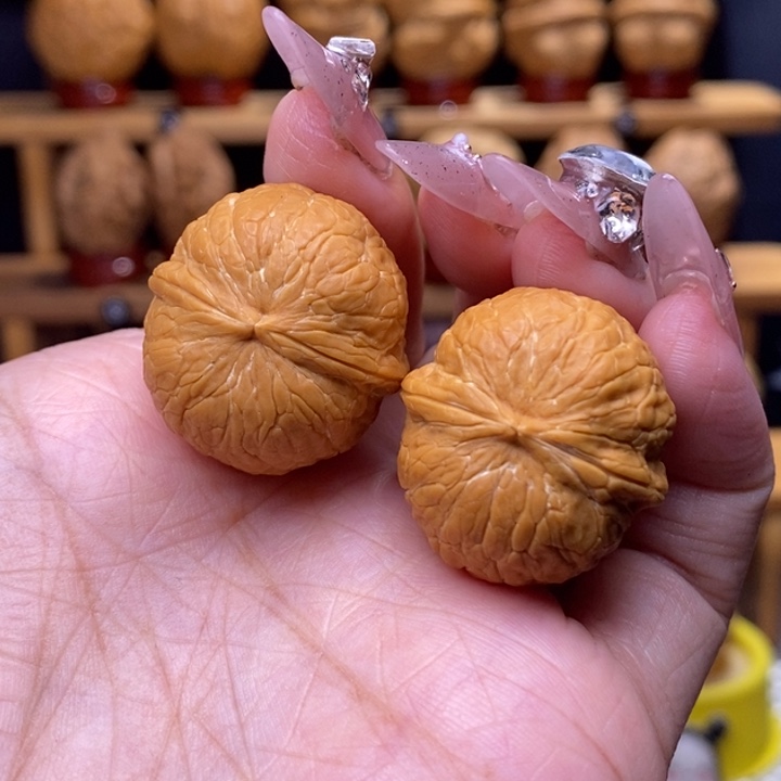 胖***胖把件文玩核桃小金豆2号26尺