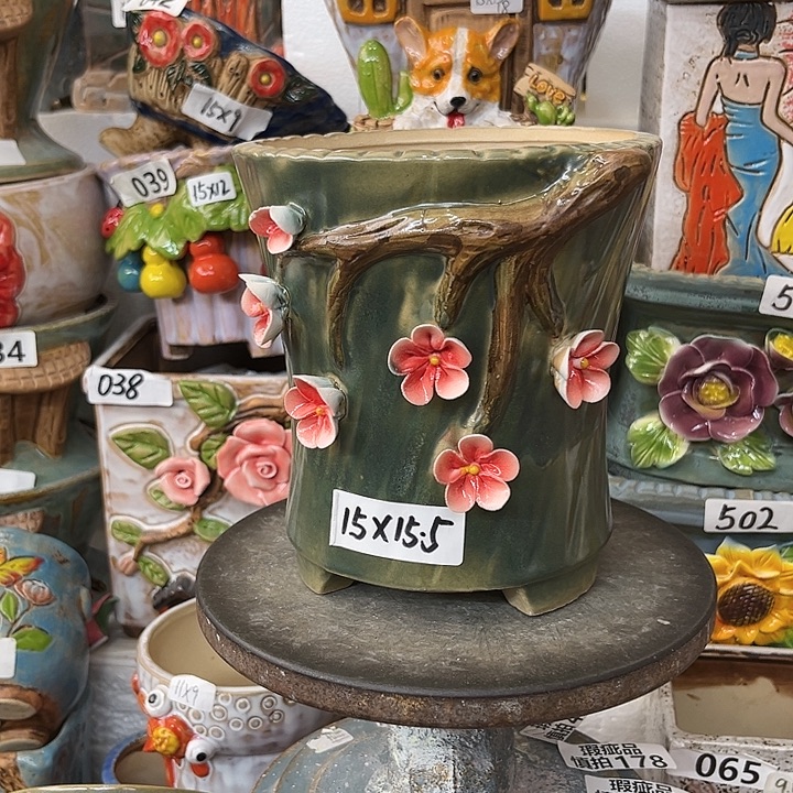 粗陶材质多肉花盆