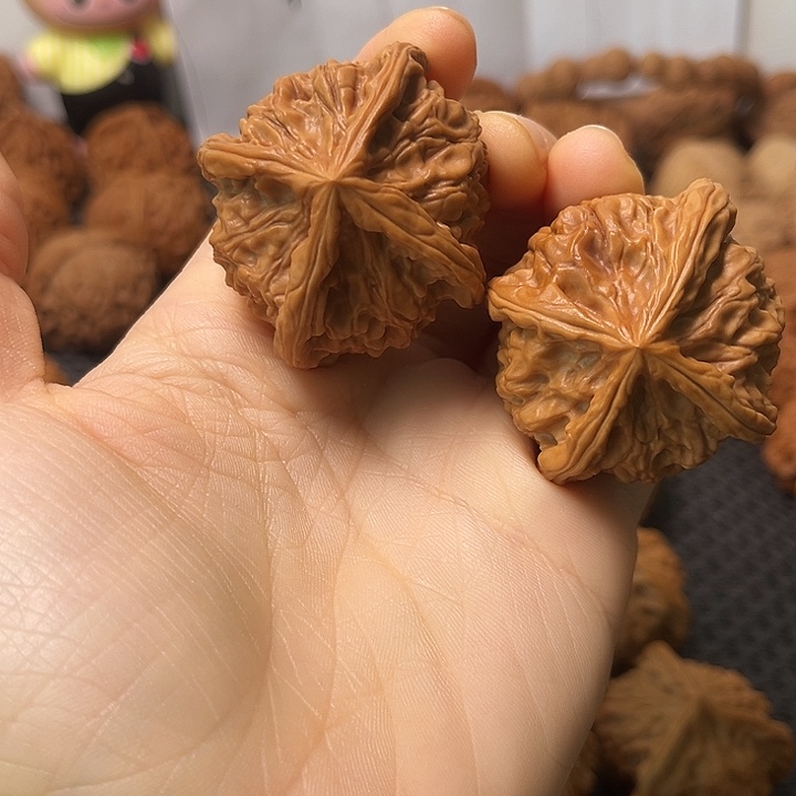 把件文玩核桃44四棱