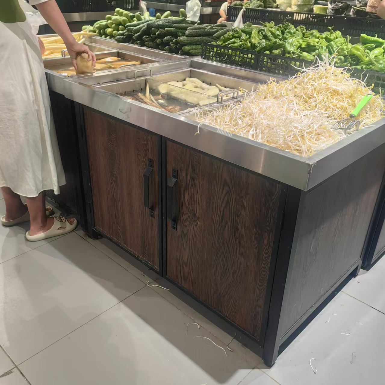生鲜货架，蔬菜架，定制尺寸长1.2米宽0.8米高0.8