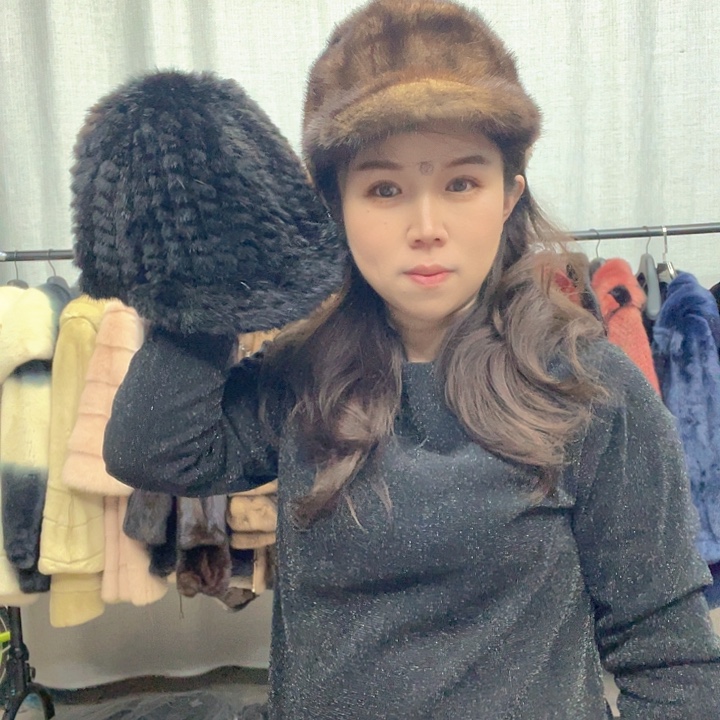 水貂帽子女款加厚保暖