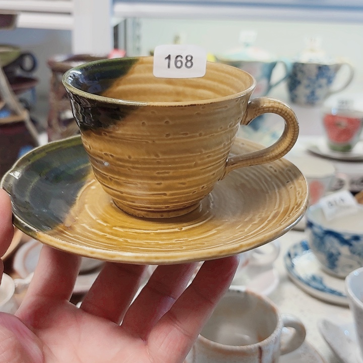 瓷片日本进口咖啡杯美浓烧