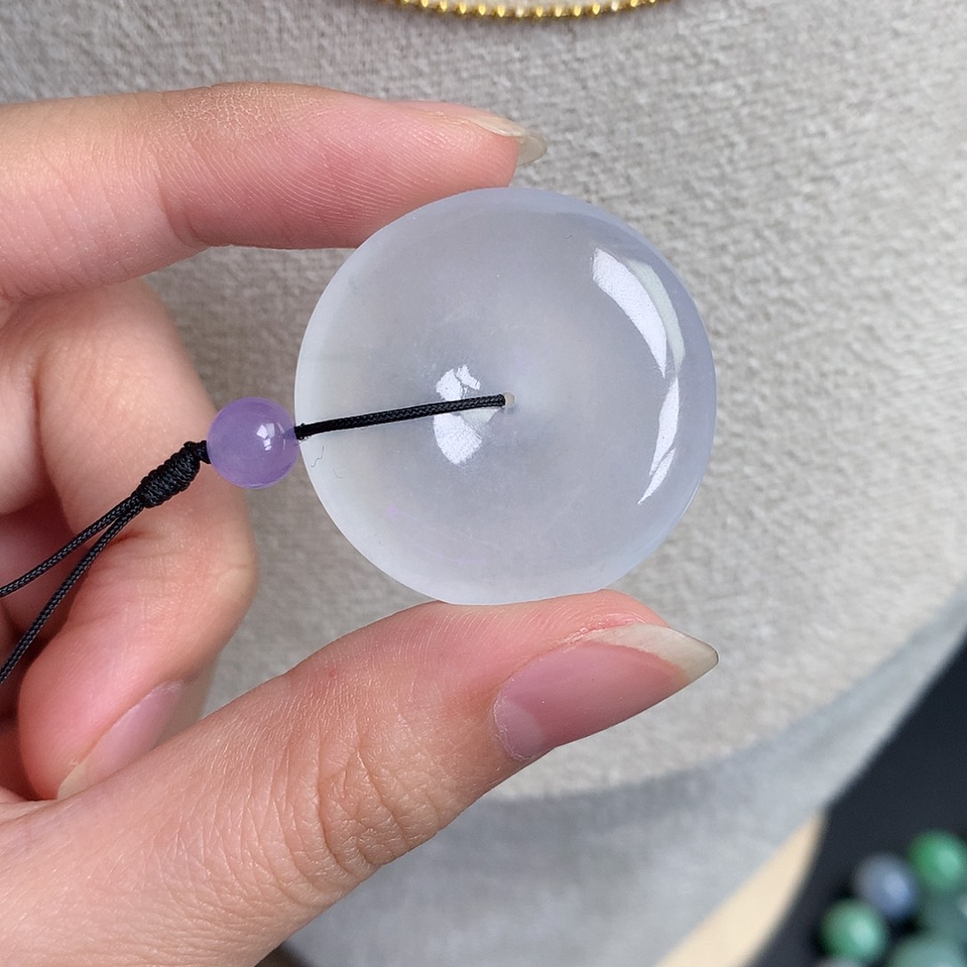 翡翠裸石缅甸天然A货翡翠冰种平安扣