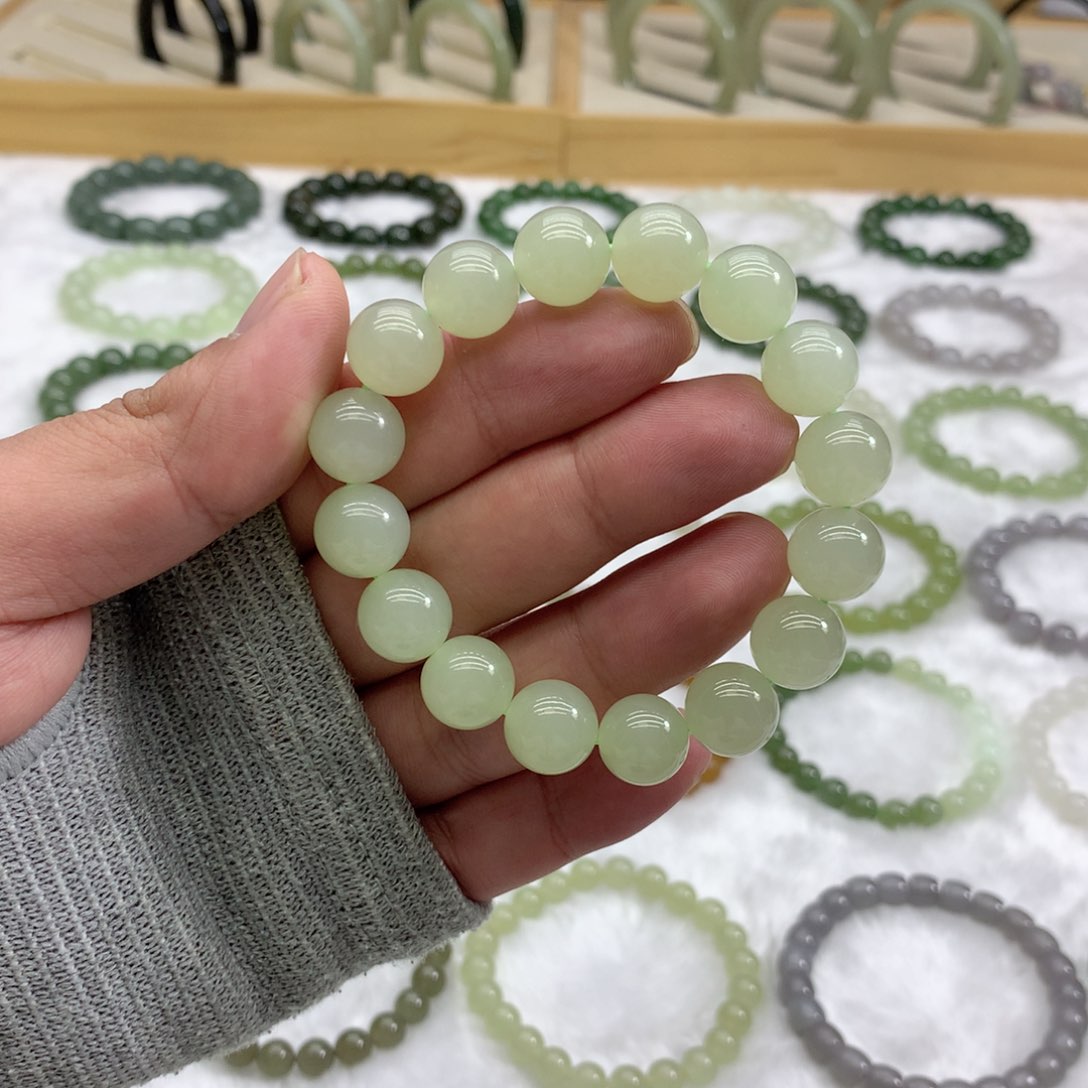 未镶嵌手串和田玉（冰晴水12）