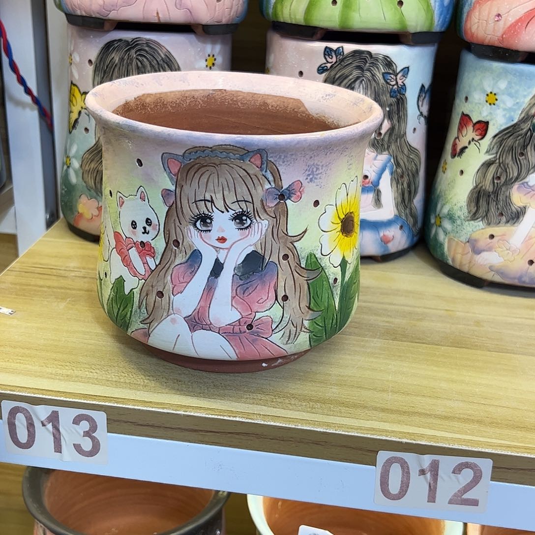景德镇陶瓷炫彩花盆