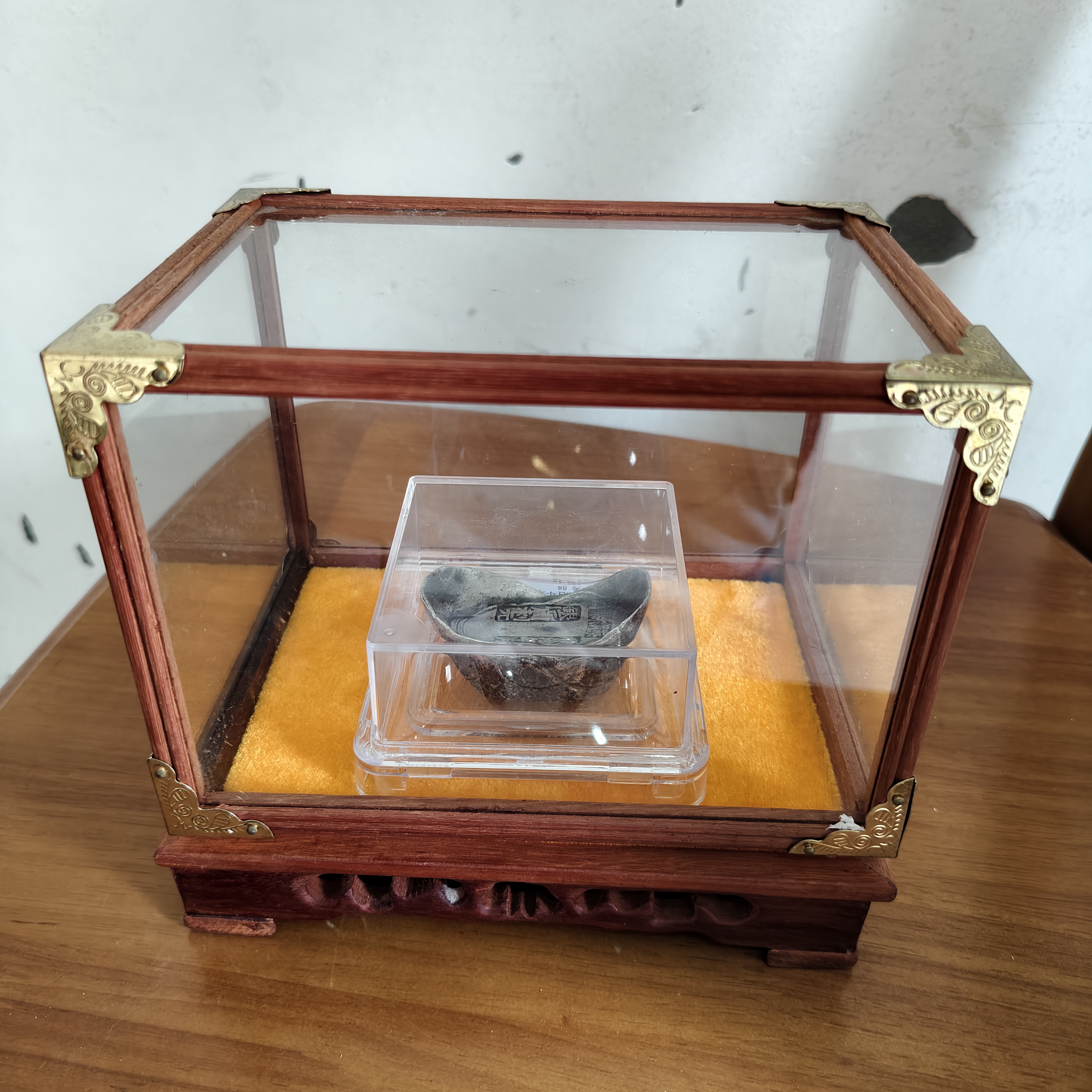 JD锭 室内摆件把玩件展柜装饰品展示盒仿古工艺品盒子