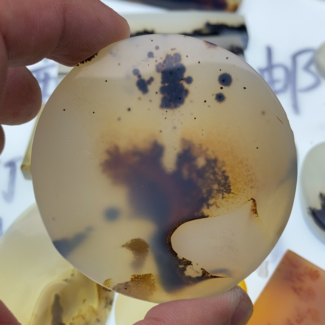 玛瑙/玉髓牌子足银镀金镶嵌