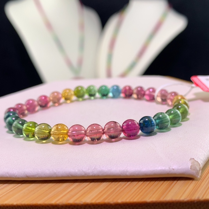 双色碧玺手链未镶嵌