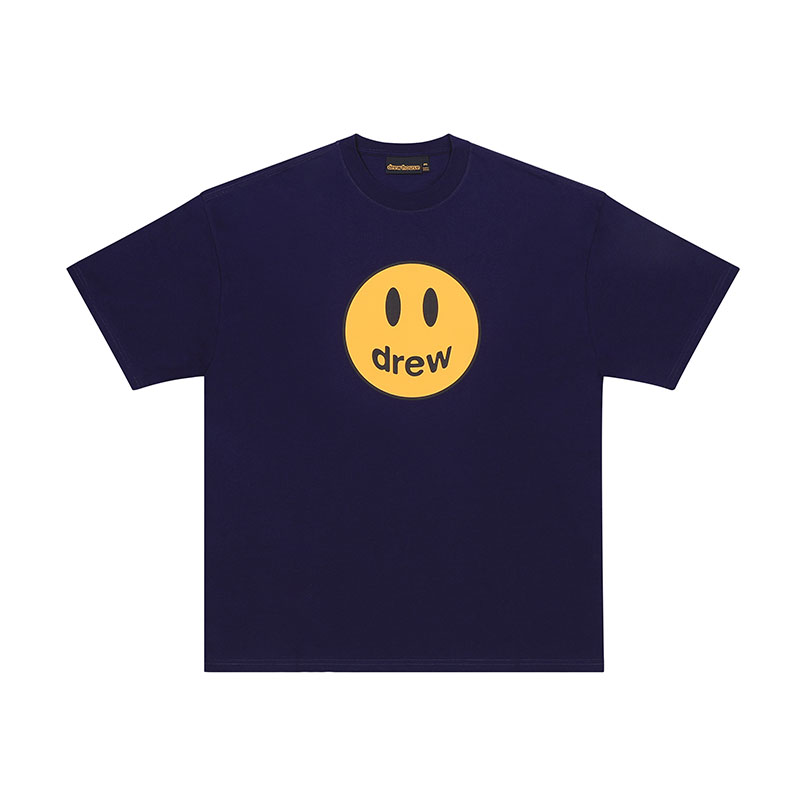 drew house mascot笑脸圆领短袖T恤 深海军蓝 DH-HJ2121-MCDN