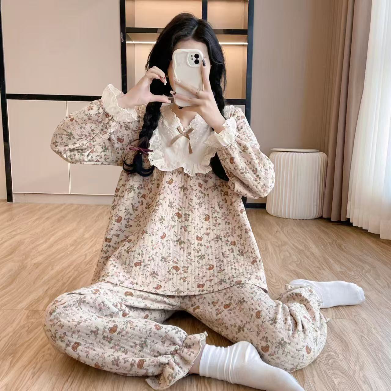 春季轻薄睡衣甜美风ins韩版14