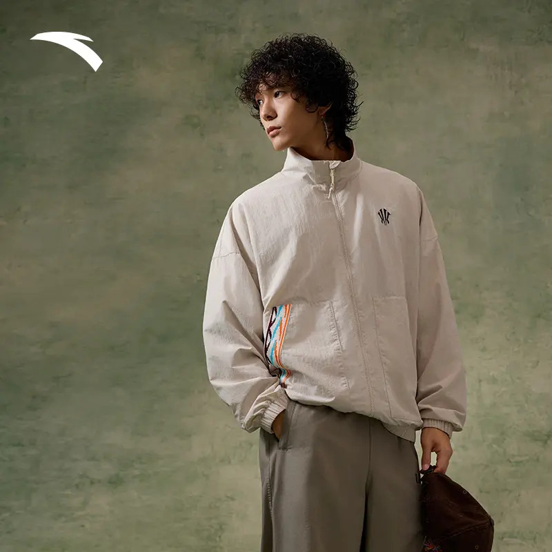 安踏欧文秋冬新款防水防风立领拉链复古运动外套男女同款外套