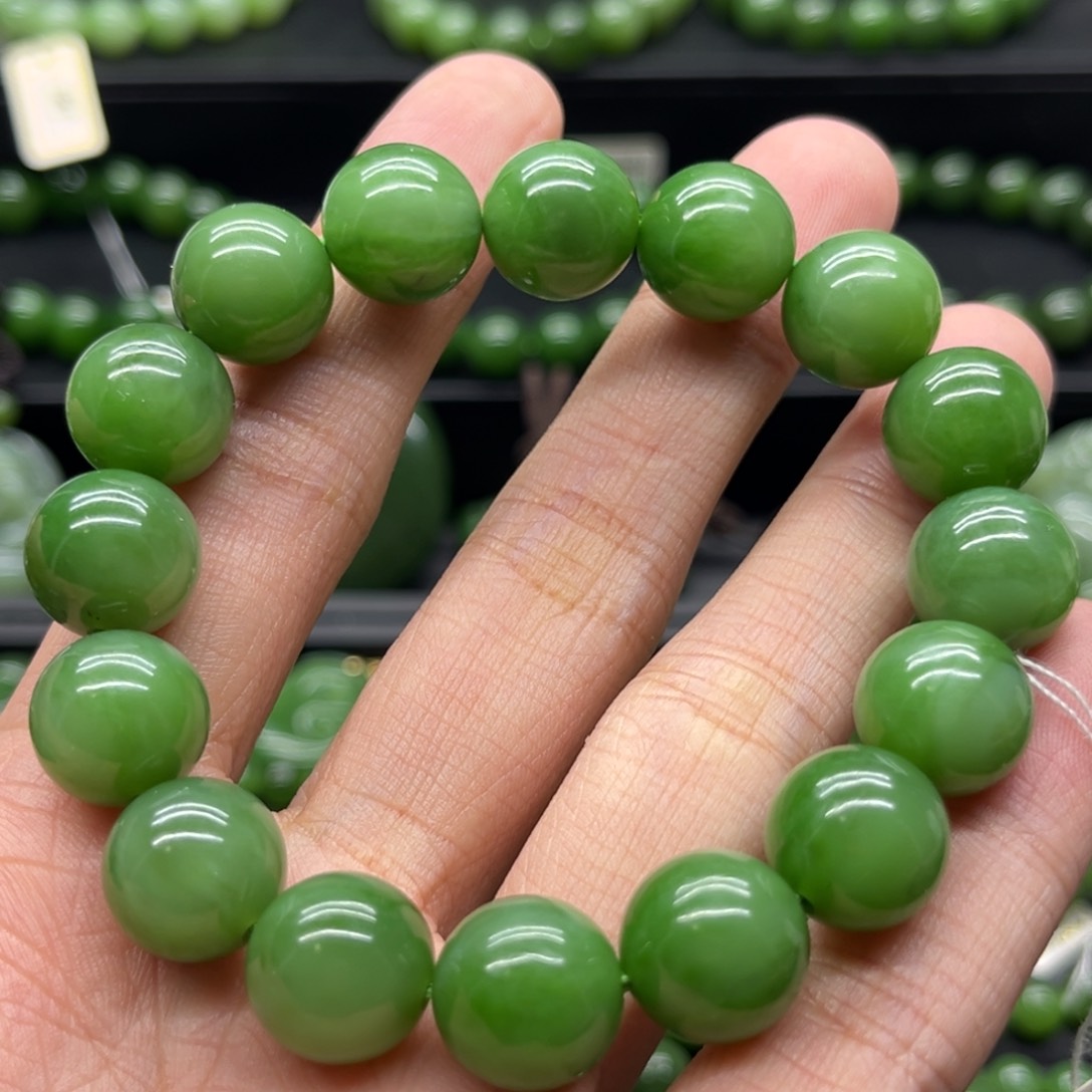 和田玉（碧玉）手链未镶嵌