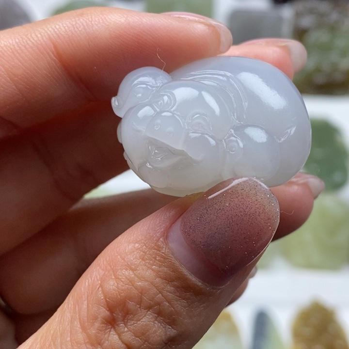 和田玉未镶嵌颈饰75