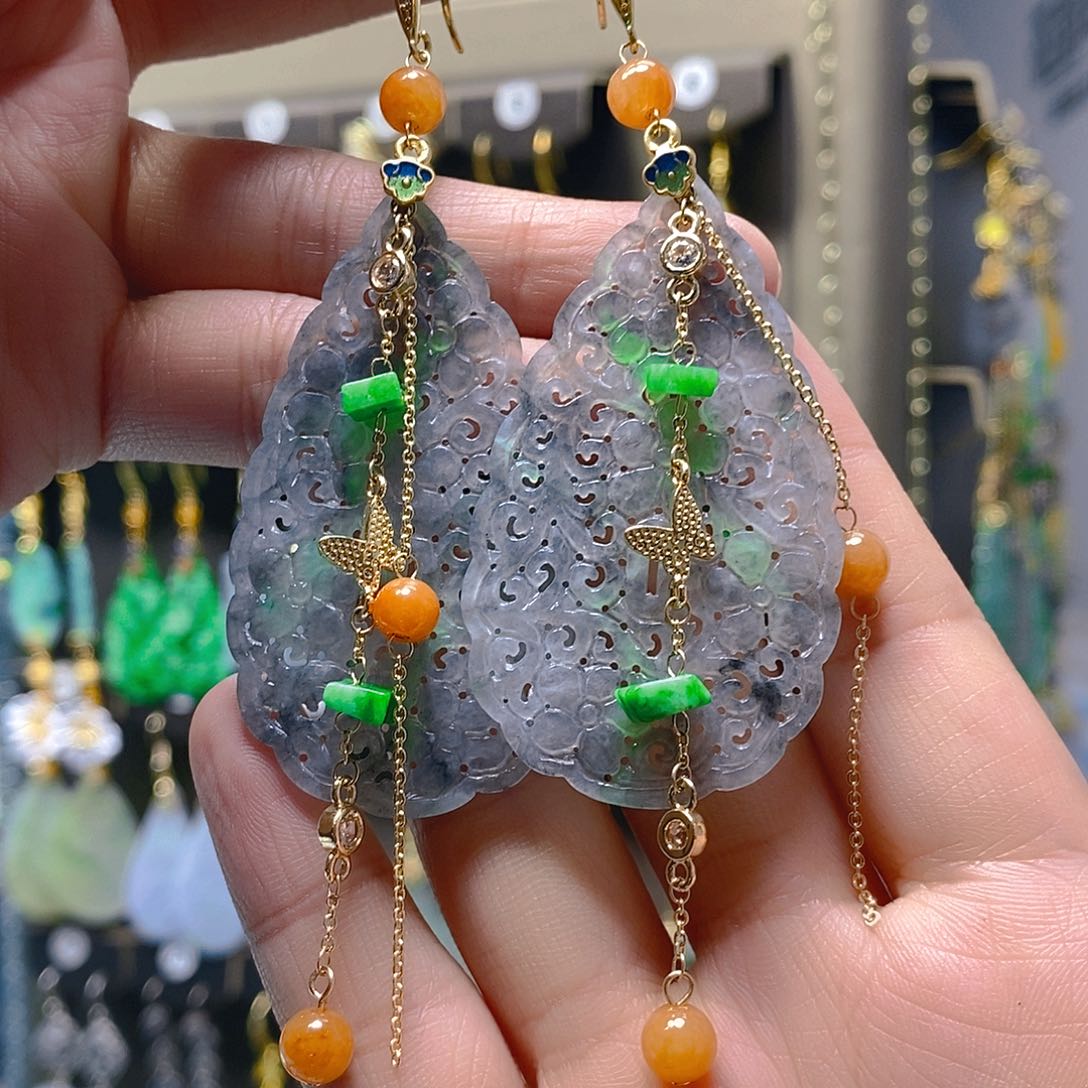 未镶嵌翡翠耳饰翡翠