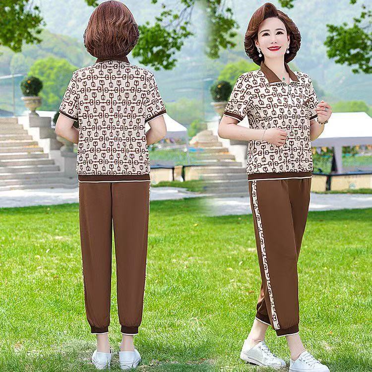 5028 【上衣+裤子】夏季新款女士百搭休闲时尚套装 三楼 新
