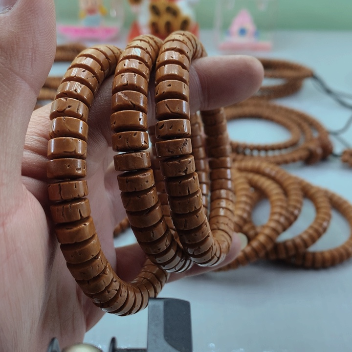 桃核手串精工直切10