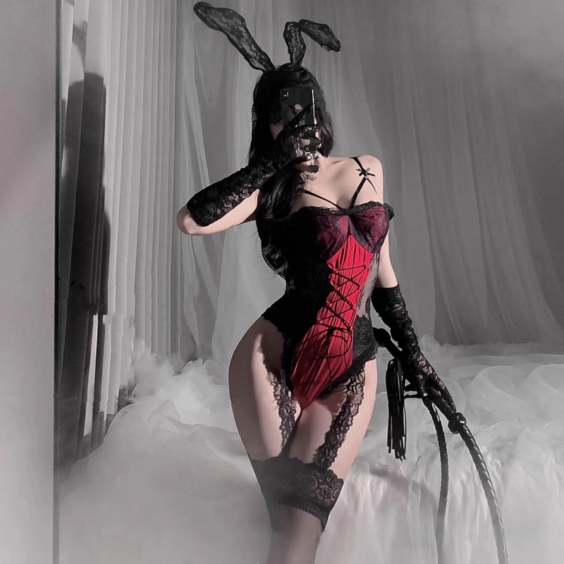 禁欲系cos兔女郎制服诱惑装情侣趣味紧身连体衣火辣高级约会战袍