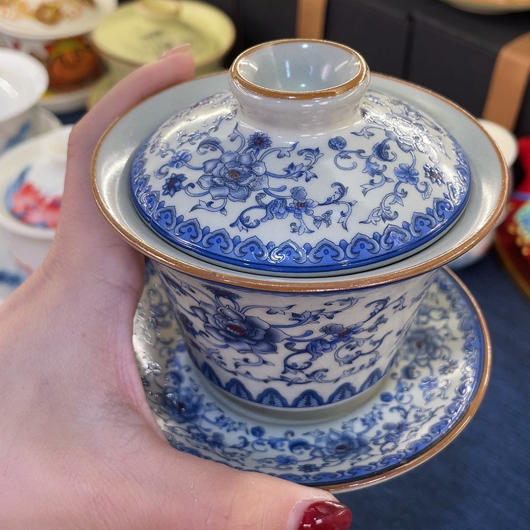 陶景德陶瓷盖碗茶具