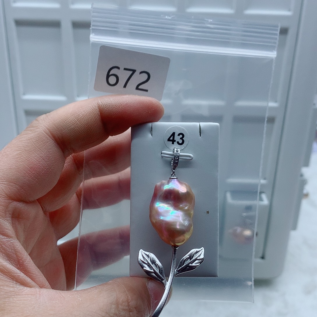 淡水珍珠合金吊坠(不含链)