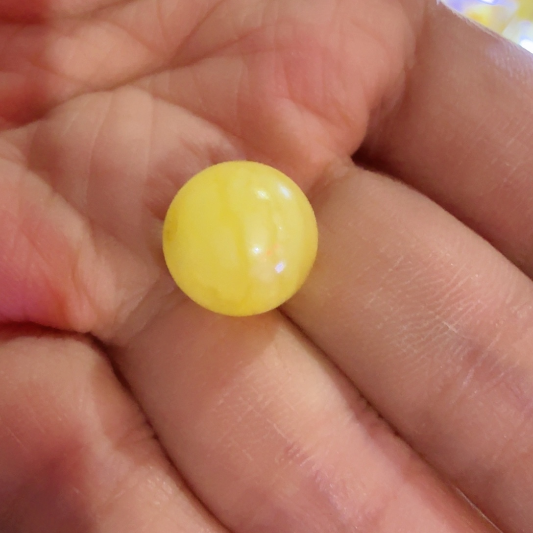 蜜蜡未镶嵌裸石对孔12俄罗斯料保原矿