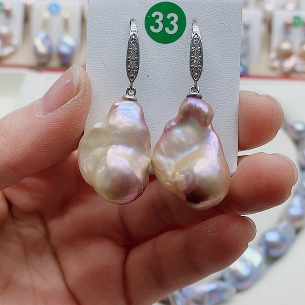 【闪购商品】淡水珍珠耳饰银S925镶嵌