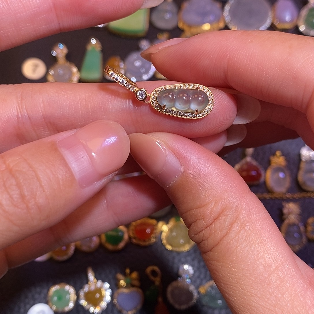 翡翠银S925镶嵌项链